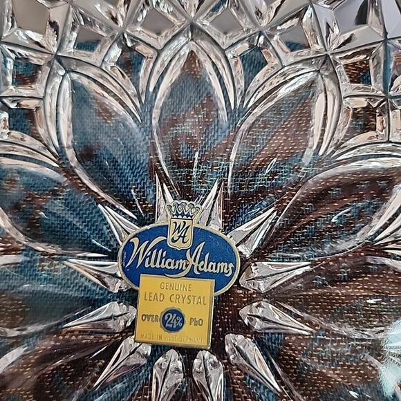Vintage William Adams Crystal Bowl Silver Rim - West Germany - Picture 3 of 9